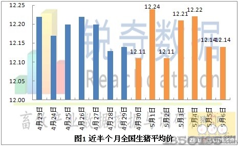 2013年5月近半月猪价走势图